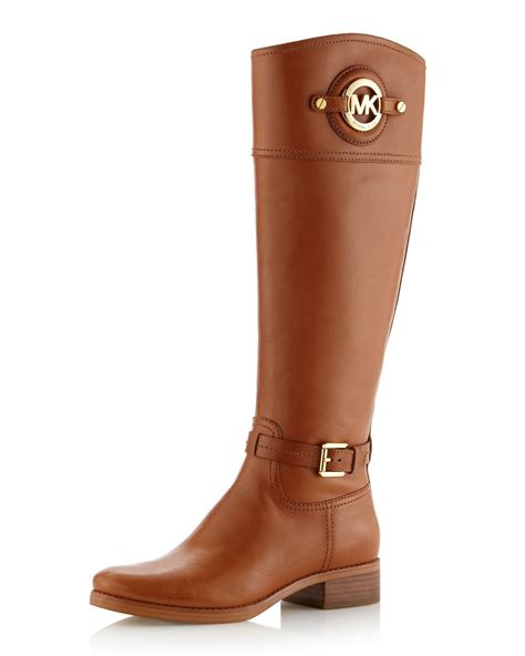 michael kors carney brown leather studded riding boots|Michael kors riding boots + FREE SHIPPING .